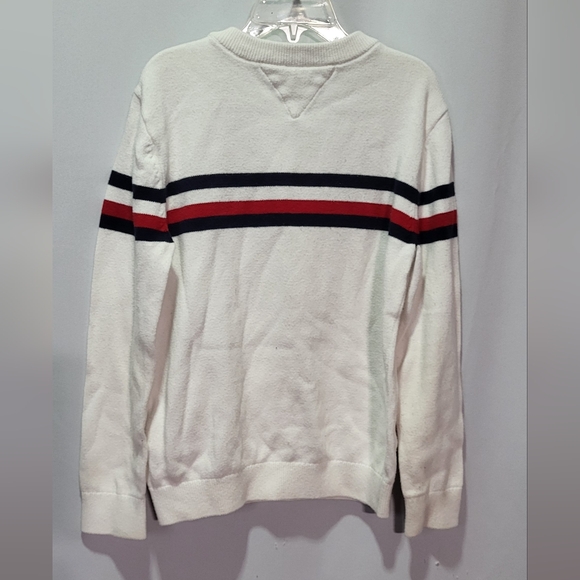 Tommy Hilfiger Boys White Crewneck Pullover Cotton Sweater Size Medium (8/10) - Picture 6 of 7